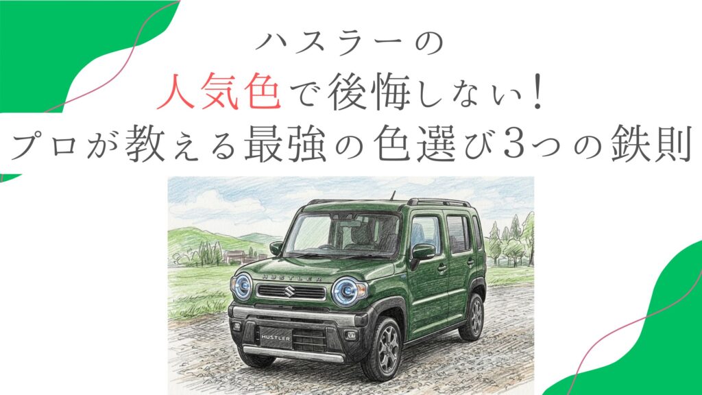 ハスラーの人気色で後悔しない！プロが教える最強の色選び３つの鉄則