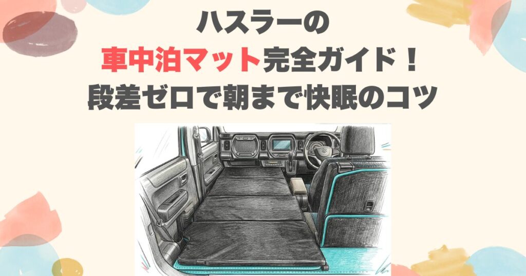 ハスラーの車中泊マット完全ガイド！段差ゼロで朝まで快眠のコツ