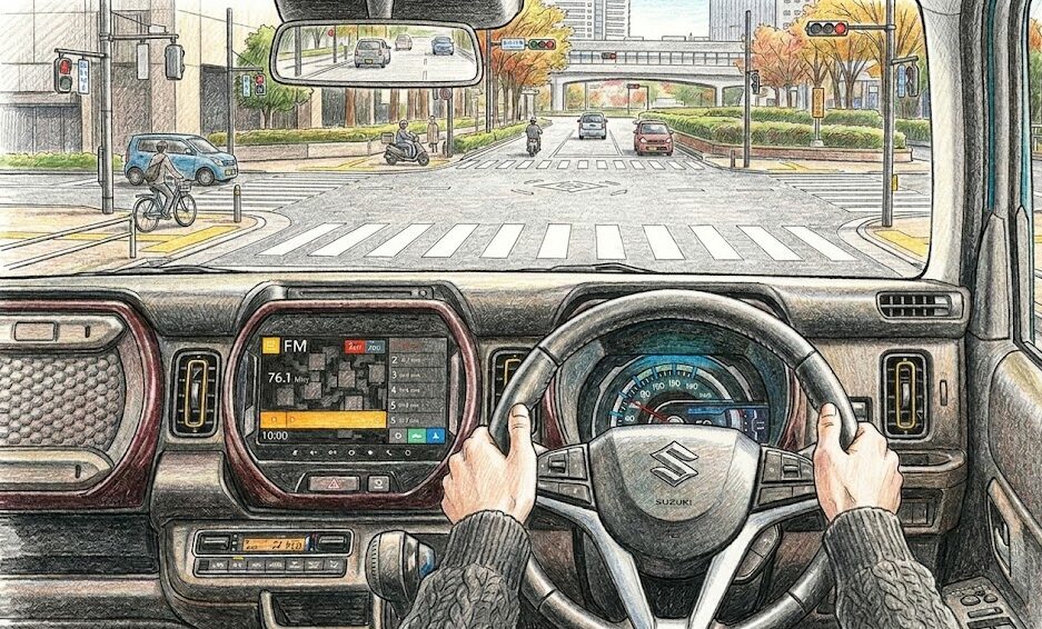 ハスラー：垂直な窓で先頭の信号が見えない問題
