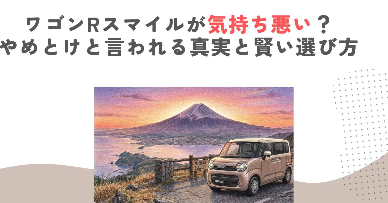 ワゴンRスマイルが気持ち悪い？やめとけと言われる真実と賢い選び方