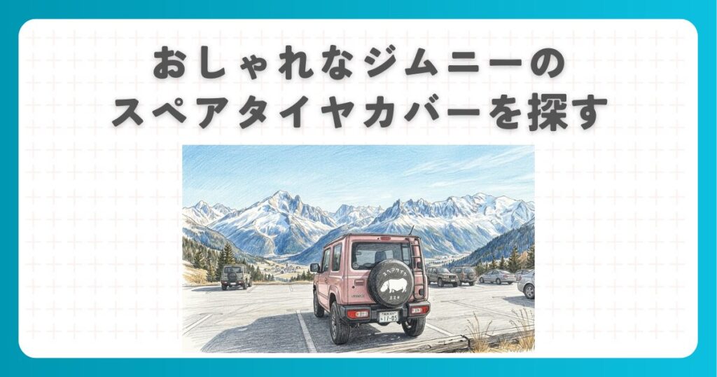 おしゃれなジムニーのスペアタイヤカバーを探す