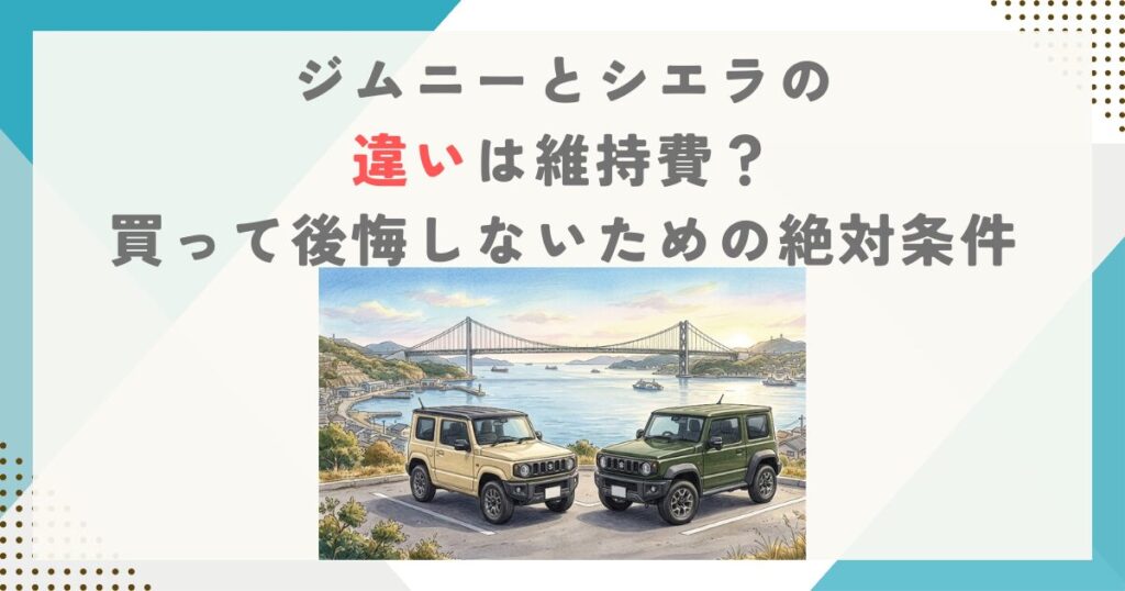ジムニーとシエラの違いは維持費？買って後悔しないための絶対条件