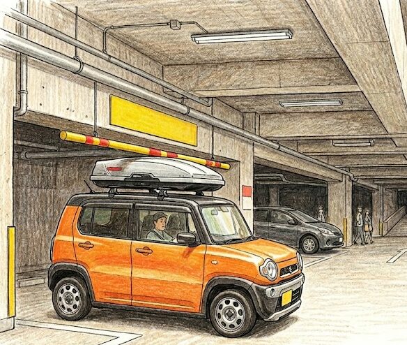 ハスラーのルーフキャリア：全高拡張による立体駐車場の問題