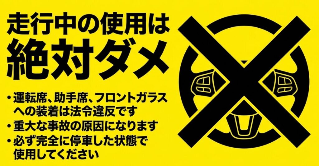 ジムニー：フロントガラスや運転席・助手席へのサンシェード装着による法令違反への警告