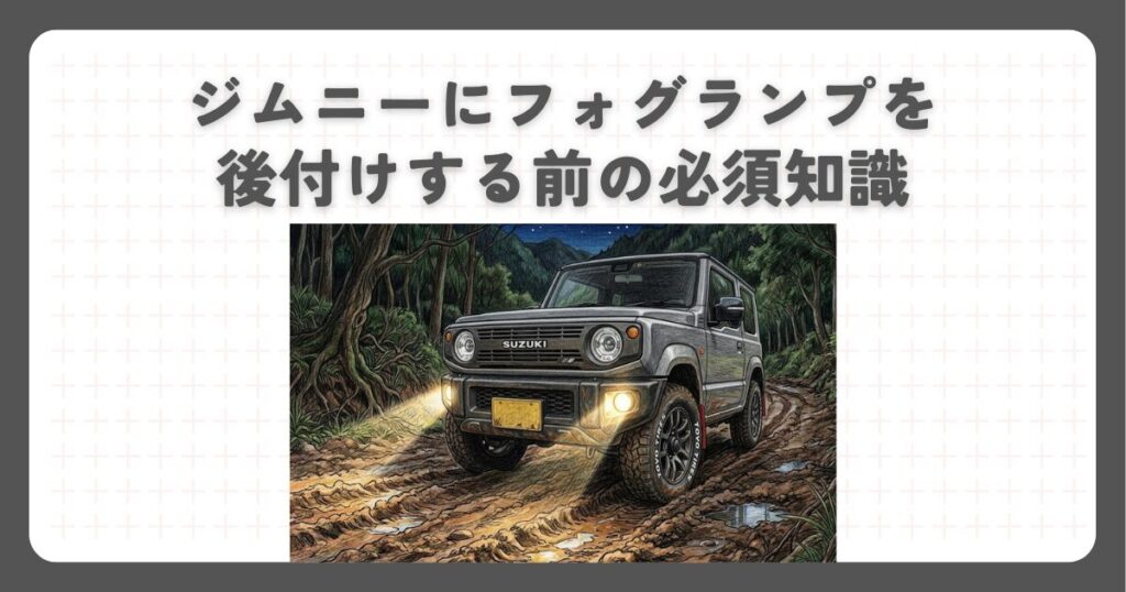 ジムニーにフォグランプを後付けする前の必須知識