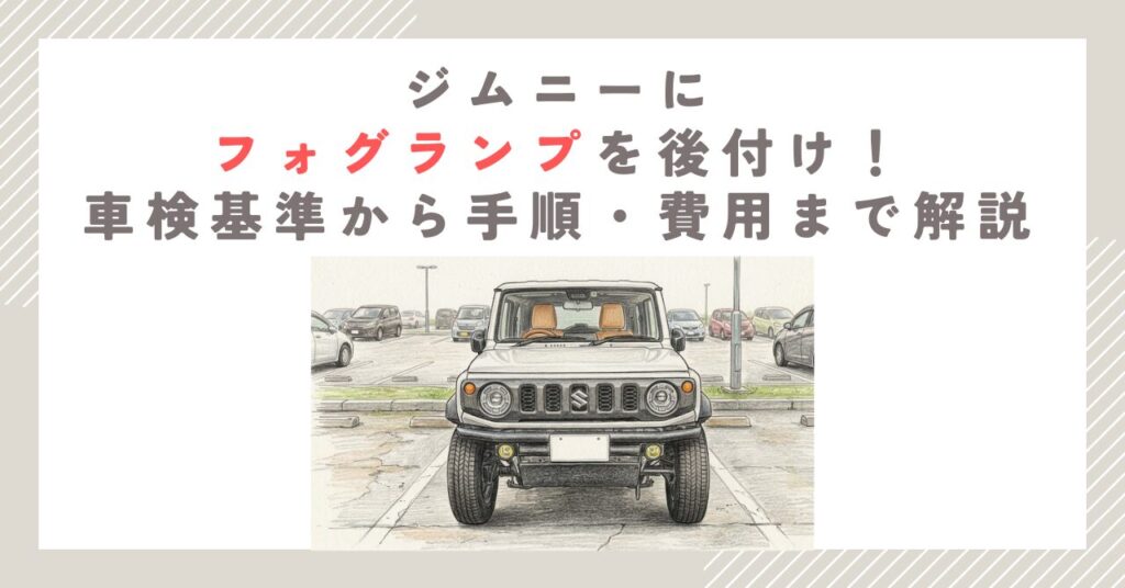 ジムニーにフォグランプを後付け！車検基準から手順・費用まで解説
