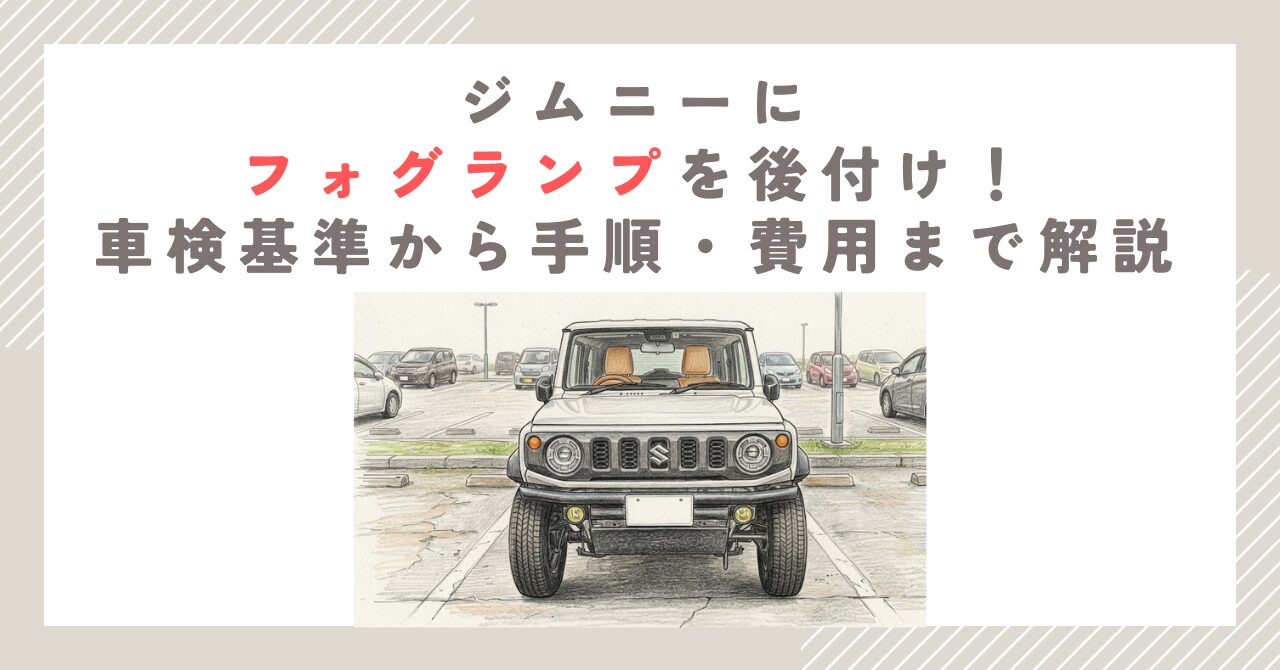 ジムニーにフォグランプを後付け！車検基準から手順・費用まで解説