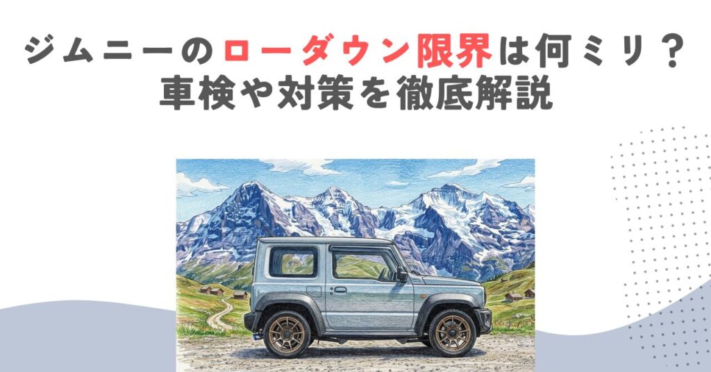 ジムニーのローダウン限界は何ミリ？車検や対策を徹底解説
