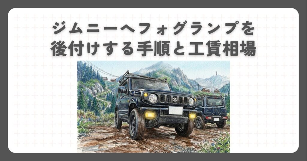 ジムニーへフォグランプを後付けする手順と工賃相場