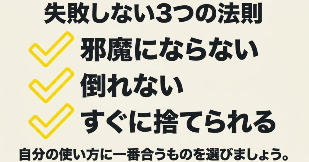 邪魔にならない・倒れない・すぐ捨てられるというジムニーのゴミ箱選びの3条件