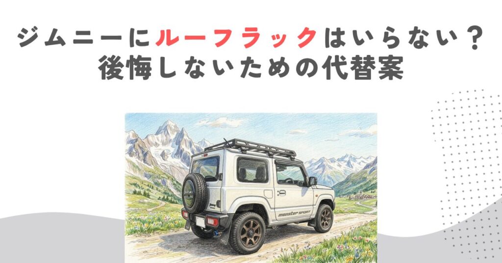 ジムニーにルーフラックはいらない？後悔しないための代替案