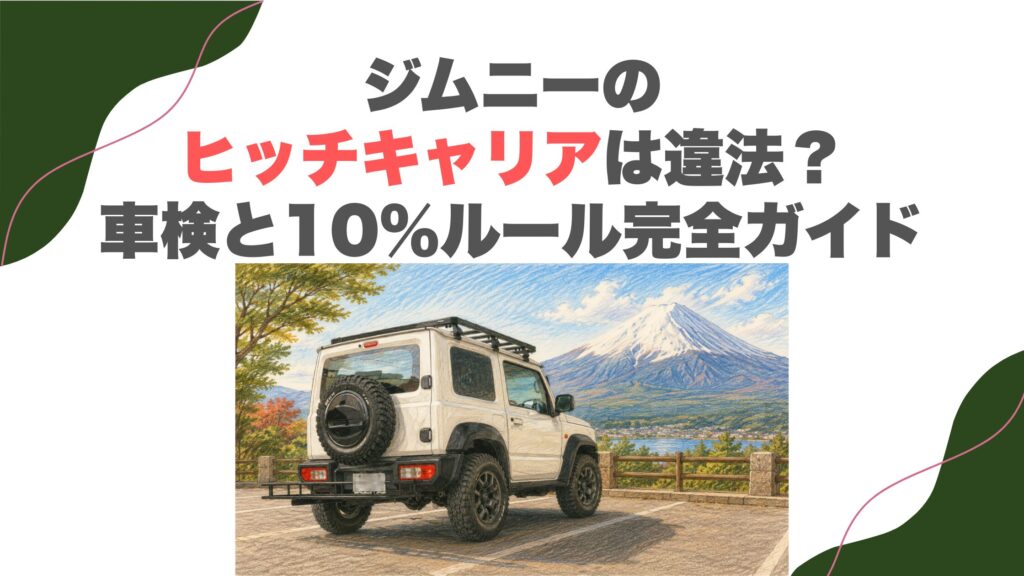 ジムニーのヒッチキャリアは違法？車検と10％ルール完全ガイド