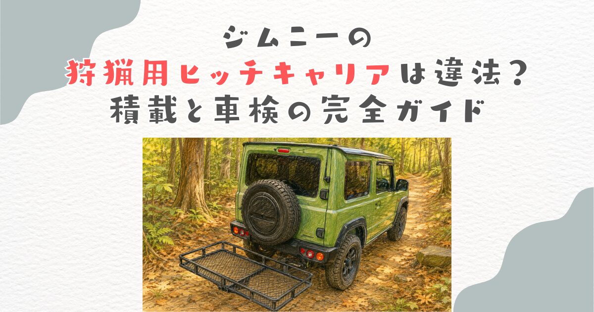 ジムニーの狩猟用ヒッチキャリアは違法？積載と車検の完全ガイド