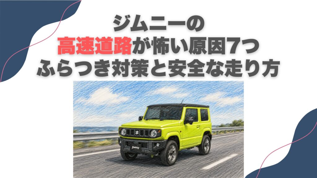 ジムニーの高速道路が怖い原因7つ｜ふらつき対策と安全な走り方