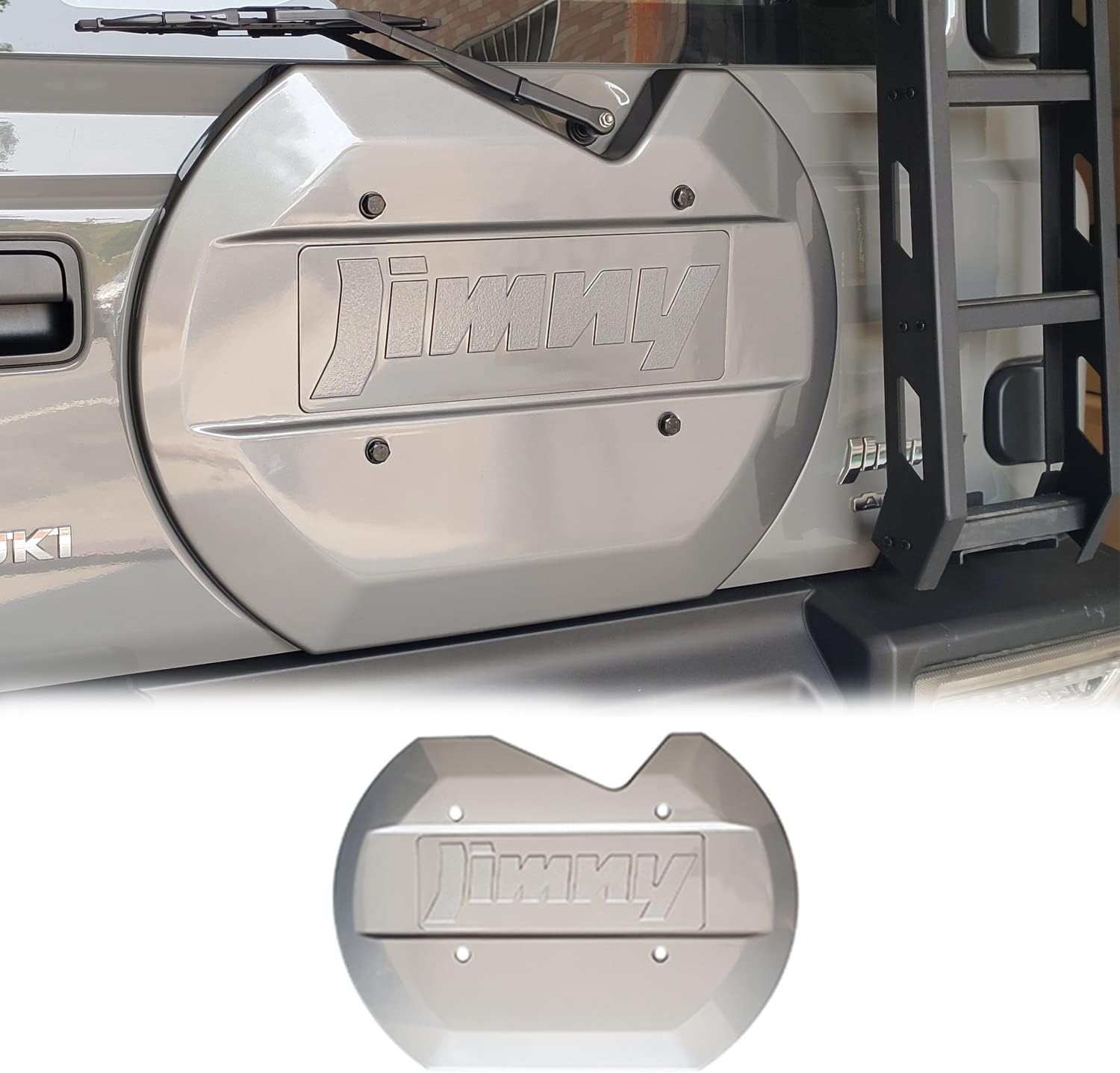新型スズキジムニー スペアタイヤレスカバー JB64 ジムニーシエラJB74 ノマドJC74 リアゲートカバー 背面レスカバー スムージングパネル 外装パーツ アクセサリー カスタム専用設計 (グレー)