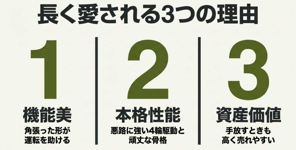 機能美、本格性能、資産価値というジムニーが長く愛される3つの理由