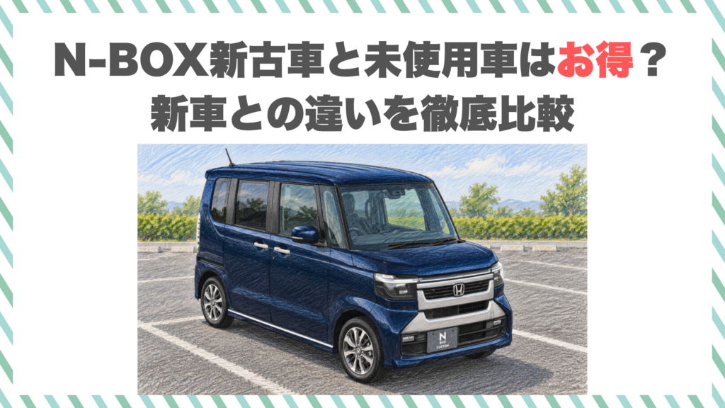 N-BOX新古車と未使用車はお得？新車との違いを徹底比較