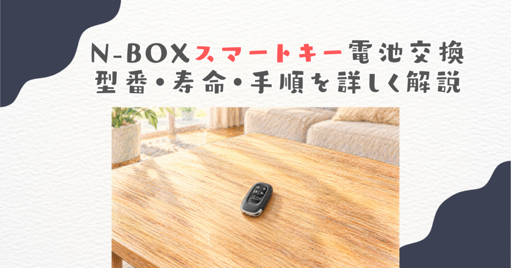 N-BOXスマートキー電池交換｜型番・寿命・手順を詳しく解説